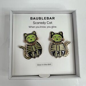 *NEW BaubleBar Scaredy Cat Earrings Glow-in-the-Dark